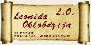 Leonida Oklobdžija vizit kartica
